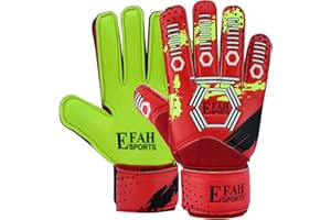 EFAH SPORTS Guanti da portiere di calcio per bambini ragazzi con forte Presa Palme