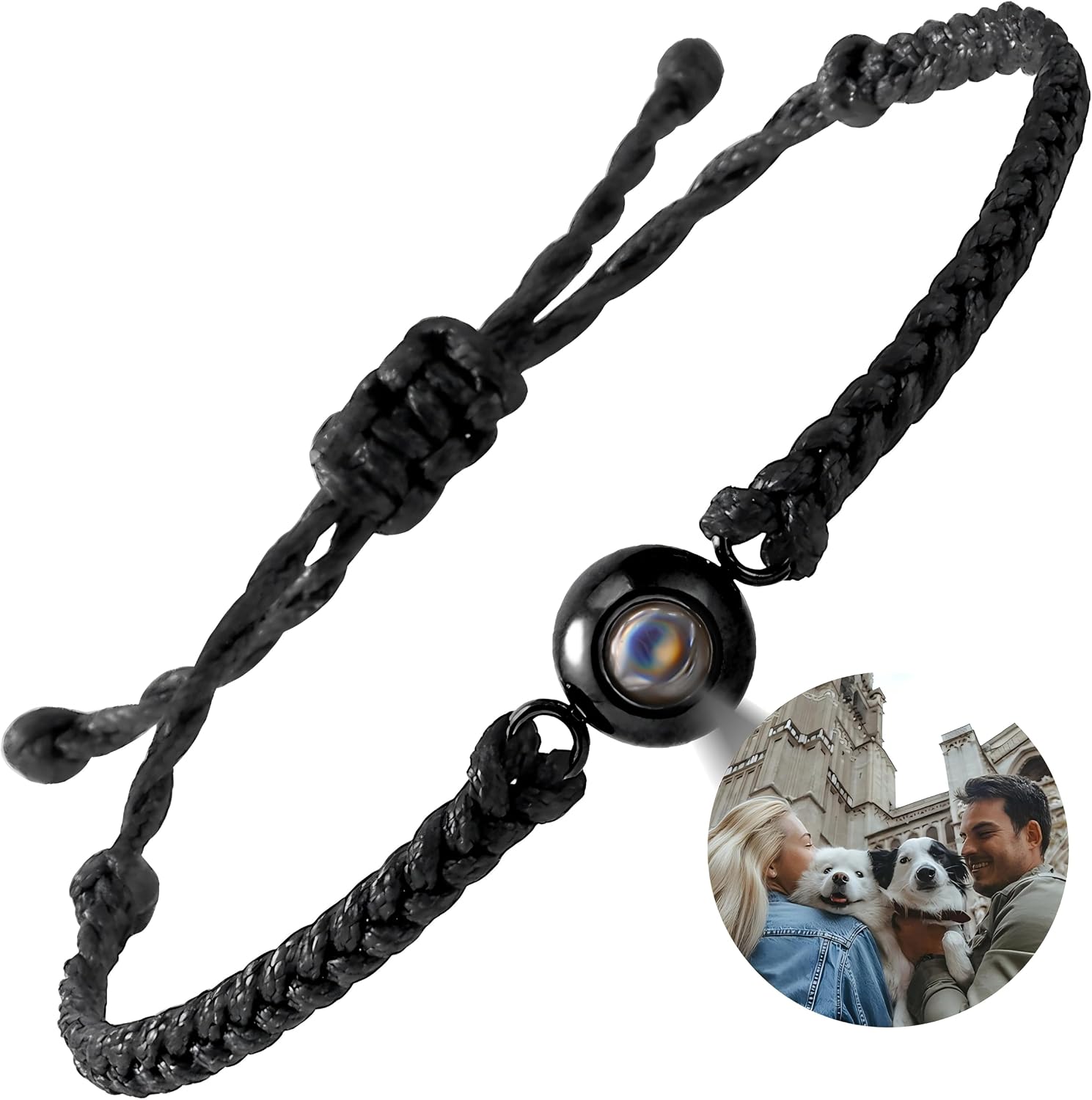 EMIRISTIC Pulsera de fotos personalizada con imagen interior – Pulsera hecha a mano con imagen personalizada para San Valentín