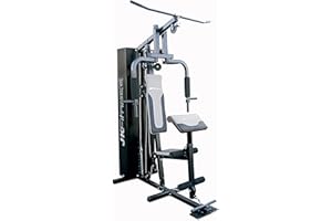 JK FITNESS Stazione Multifunzione JK 6097 [70 Kg Pacco Pesi] | Palestra Multigym Compatta e Solida per Casa | Esercizi Chest Press, Butterfly, Leg Curl, Low/High Pulley, Curl su Panca Scott