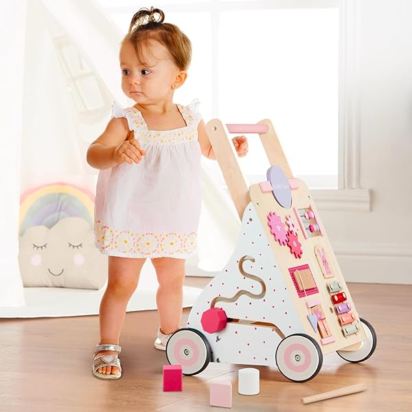 Trotteur Pousseur Camion De Pompier Trotteur Bébé Bois Chariot