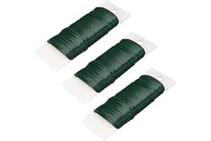EPICSOA Florist Wire Green, 35M Flexible Paddle Wire Craft Wire for Christmas Wreaths, Flower Bouquets, Garland, Garden, Plants or Floral Arrangements (3)