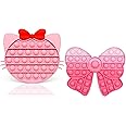FunBlast Pop It - Popit Game, Poppet for Kids, Pop It Toy, Pop It Toys for Kids, Kitty with Bow Pop it Fidget, Pop It Fidget Toy, Pop It Big, Stress Relief Toys (Pack of 2 Pcs)