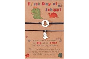 SIXDUTON 2/3 Pezzi Ritorno a Scuola Bracciali Regali, Amicizia Relazione Bracciale Madre Figlia Figlio Braccialetto Set, Primo Giorno di Scuola Regali