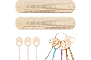 PERSENTU 100Pcs Wooden Cross Stitch Sewing Tools, Embroidery Thread Organizer with 1 Metal Thread Ring, Cross Stitch Thread Organizer, Embroidery Floss Storage for Craft Projects