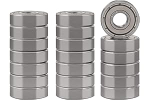 XIKE 608ZZ Sealed Ball Bearings 8x22x7mm Chrome Steel｜Pre-Lubricated｜Double Metal Seal｜608-2Z Miniature Deep Groove Ball Bearing, Pack of 20.