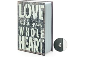 PACOLO Scatola portaoggetti e libro di sviamento, cassaforte segreta nel dizionario con serratura/chiave a combinazione di sicurezza, cassaforte nascosta nel libro di sviamento (combinazione, amore)