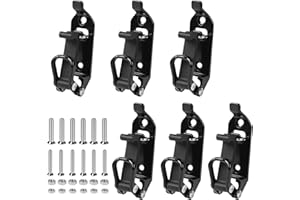 EXLECO 6 X 17-40mm Schaufelhalter Dachträger Schaufel Halterung Axthalter Dachträger Zubehör Spannverschluss Gummi Verschlusslager Wandmontagehalterungen für Lastwagen Auto Werkzeug Spaten Schwarz