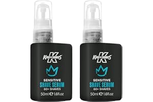 King of Shaves Kinexium Shaving Serum Sensitive, Silicon Bottle with Pump 50 ml (Twin Pack)
