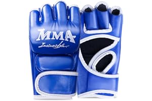 LVELFE Boxhandschuhe, MMA-Handschuhe für Männer, Frauen und Kinder - Offene Handflächen Boxing Gloves fur Sparring, Grappling, Kickboxen, Muay Thai, Taekwondo, Kampfsport, Boxsack, Training & Körperkampf