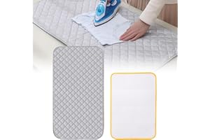 HELWEET Nappe de Repassage, Tapis de Repassage, Couverture de Repassage, Filet de Repassage, Chiffon Protecteur pour Repasser, Accessoire Utile pour Repasser les Vêtements, le Quilting et la Couture, 2 Pièces