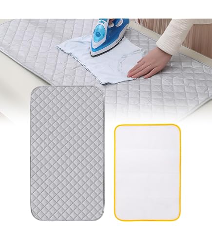 Nappe de Repassage, Tapis de Repassage, Couverture de Repassage, 85 x 45cm Tragbar Tapis à Repasser avec 2 Pièces Filet de Repassage,Chiffon Protecteur pour Repasser,für Desktop und Andere Oberflächen