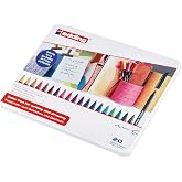 Edding 1200 ince u&ccedil;lu ke&ccedil;eli kalem - 20 parlak renkli set - yuvarlak u&ccedil;lu 1 mm