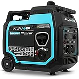 PTLPUWER Generatore di corrente da 3500 W, a benzina, portatile, silenzioso, generatore di corrente a 4 tempi, con USB e pres