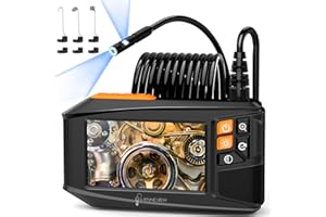 Ennovor Endoscopio Industriale, Endoscopio con Doppia Telecamera HD 1920P, telecamera endoscopica con Schermo da 4,3", IP67 Impermeabile Sonda Telecamera con 8+1 LED Regolabili, Cavo Semirigido - 5 M