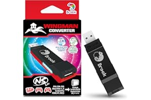 Brook Wingman NS Lite Converter - Adaptador de controlador inalámbrico para NS, Consolas de Switch y PC, compatible con Remap, Marco y Turbo ajustable