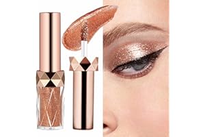 AONAT Sombras De Ojos LíQuidas,Sombra De Ojos Con Brillo De Diamante MetáLico,Maquillaje De Ojos De Sombra De Ojos Brillantes