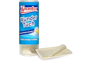 ‎SPONTEX Spontex Wundertuch, hohe Wasser- und Schmutzaufnahme, ideal für Autolack, Glas und Kacheln, reinigt streifen- und fusselfrei, 1er Pack