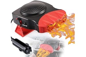 Milukon Car Heater, Portable Defrost and Defogger, Car Heating and Cooling Fan 2 in 1, Fast Heating, Low Noise