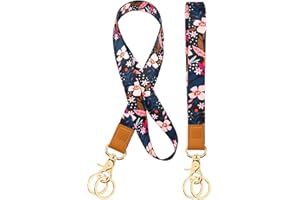 COCHIE Schlüsselband für das Handgelenk Schlüsselband Lanyard Umhängeband 2 Stücke mit 4 Schlüsselbund Für Ausweishalter, Handy, Schlüssel, Geldbörsen