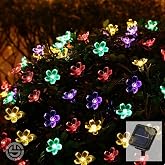 TechnoSmart 30 Ledli Solar &Ccedil;i&ccedil;ekli RGB Bay&ccedil;e Aydınlatma Dekorasyon G&uuml;neş Enerjili