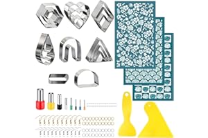 112-teiliges Modelliermassen-Ausstecher-Set, DaKuan Siebdruck für Polymerton, Modelliermassen-Ausstecher, Werkzeuge für die Herstellung von Ohrringen und Bastelarbeiten