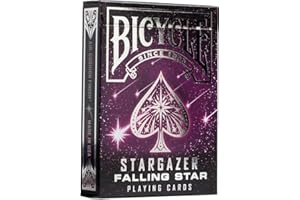 Bicycle® Stargazer Falling Star Playing Cards - 1 Deck, Air Cushion Finish, Professional, Superb Handling & Durability, Great Gift For Card Collectors, Black