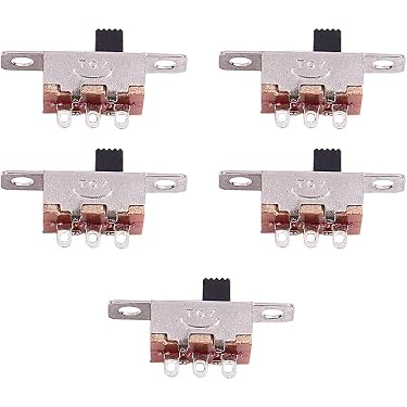 Interrupteurs à Glissière Verticaux - Lot De 20 Pièces - Pour Panneaux Audio, Électronique - 2 Positions