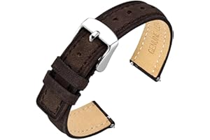 ANNEFIT Genuine Leather Watch Strap for Women, Quick Release Replacement Band 14mm 16mm 18mm 19mm 20mm