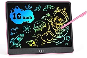 PBEKNCO Bunte LCD Schreibtafel, 16 Zoll LCD Schreibtablett für Kinde, Maltafel Kinder Elektronisch Spielzeug ab 3-8 Jahre alt Junge Mädchen, Löschbar Mal Tablet Kinder Weihnachtsgeschenke