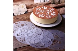 Stencil Per Decorazione Torte Giraffa - 4 Pezzi Riutilizzabili, 26x12 Cm, Per Pasta Di Zucchero, Cioccolato, Fondente