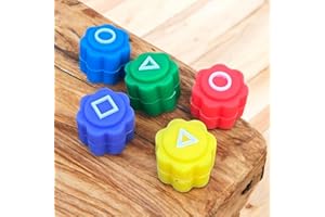 DOMO CORPORATION LTD Domo 5 PCS Gonggi Games - Traditional Korean Mingle Colorful Rubber Made Stones Set with Storage Case - Gongii Dice Catching Training Toys for Kids & Adults - Jack Gongi Fun Pebble Stone Play