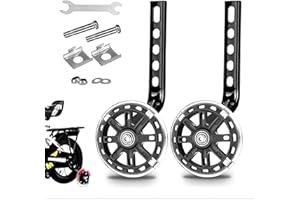 BRTNUP Stabilisateurs de vélo pour enfants, roues stabilisatrices pour vélo d'enfants, stabilisateurs universels pour vélo d'enfants, stabilisateurs de vélo, roues stabilisatrices d'équilibre (noir)
