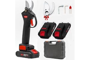 081 Store - Forbice Potatura con 2 Batterie da 48V 2 Lama di ricambio e Comoda Valigetta, Cesoia a Batteria Professionale Cesoie Elettriche portatile, Lavora ininterrottamente 6/7 ore