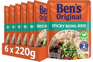 ‎BEN'S ORIGINAL Ben's Original Express-Reis Sticky Bowl-Reis, 6 Packungen (6 x 220g)