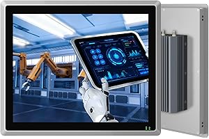 SunKol 15" Industrieller Embedded Panel PC, IP65 Touch All-in-One-Computer, Windows 11 Pro, Automatische Einschaltung, 2xLAN, HDMI, 6xUSB, 2xRS485, 4xRS232 (I3-1215U, 16GB RAM, 256GB SSD)