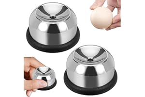 LUXECOVE Paquete de 2 punzones para huevos, punzones,ponche de huevo, recogedores de huevos de acero inoxidable negro, extractor de huevos