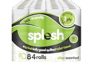 Cusheen Toilet Roll Bulk Buy - Pack of 84 Rolls (7 packs x 12 rolls) Quilted White 3 Ply Aloe Vera Fragrance Toilet Rolls