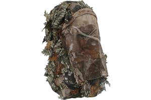 ‎FOUSAM Fousam 3D Camouflage Leafy Full Face Mask Headwear, 2-in-1 Adjustable Hat Mask Net, Sniper Veil for Ghillie Suit, Hunting