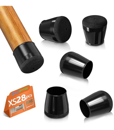 24-Pack Chair Leg Floor Protectors - Silicone Cups For Hardwood Floors & Carpets, Transparent Brown