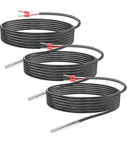 PT1000 Temperaturfühler 2 Meter PTFE-Leitung Kollektorfühler Temperatursensor