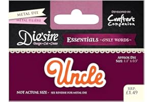 Crafter's Companion Diesire-Essentials Only Words-Uncle, Metal, 6.3 x 9.7 x 0.1 cm