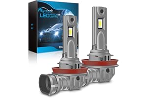 Sycreek H11 LED 24000LM 90W,Lampadina LED H8 H9 H11 1:1 Mini Design 6500K Bianco Freddo,Kit di conversione alogena,Lampadina per fari per Auto o Moto 12V