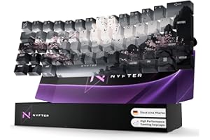 Nyfter - Premium Sakura V3 Keycaps ISO 60% and 75% Custom Keycaps ISO Layout for Mechanical Keyboards (60%)