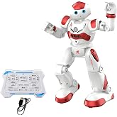 Giffy/Oyuncak Uzaktan Kumandalı El Sens&ouml;rl&uuml; Akıllı Robot Şarjlı Led Işıklı Sesli M&uuml;zikli Moonwalk Dans (Kırmızı)