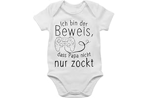 Shirtracer - Baby Body Junge Mädchen - Ich bin der Beweis dass Papa nicht nur zockt