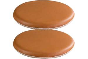 PIPOEI Set di 2 Cuscini per sedie, Rotonde Cuscino per Sedile in Pelle, 4 cm di Spessore Antiscivolo Sgabello Bistro Cuscinetto per Ufficio, Soggiorno, Cucina Sala da Pranzo 01,2 Set - 30cm