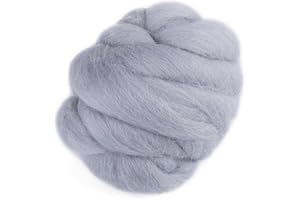 SHEENS 8 colori lana naturale Roving Needle infeltrimento Fibra di lana Spin per infeltrimento ad ago Filatura a mano Alla scoperta del mestiere di tessitura fai-da-te[Grigio]Accessori per telai
