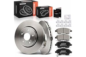 Frankberg Brake Kit incl. 2x Brake Disc + 4x Brake Pad Front Compatible with CR-V III RE CR-V IV RM Replace# 45022SWWG01,45022T1EG00