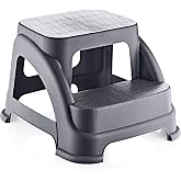 Hobby Life Ladder 2 Step Compact Ladder &ndash; Non-Slip Base, Lightweight and Multi-Purpose Use (Anthracite)