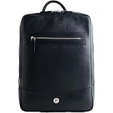 Paftalı Deri Laptop Sırt &Ccedil;antası, 38x26x6 cm, Modern Tasarım
